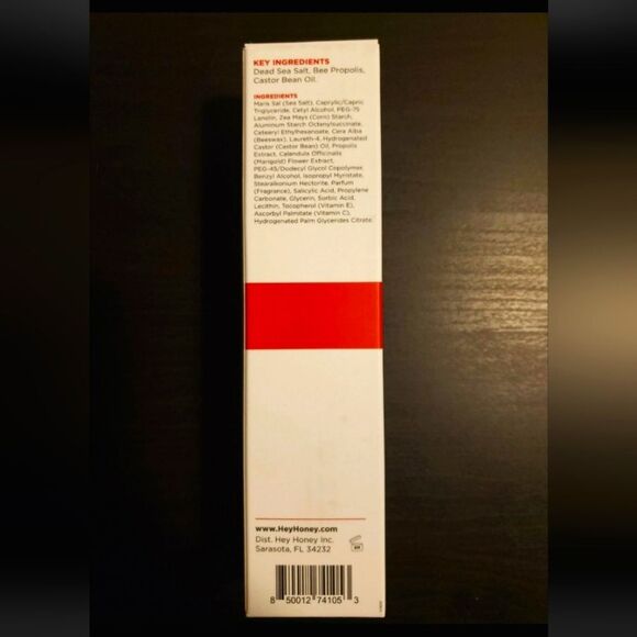 Hey Honey Come Clean Propolis & Sea Salt Mineral Facial Scrub Full Size 2.2 Fl - Picture 4 of 5